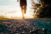 Jogger bei Abenddämmerung.