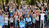 Gruppenfoto von David Storl und Teilnehmern der BIG Family Games in Leipzig