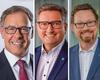 Verwaltungsratsvorsitzender Robert Leitl, Vorstandsvorsitzender Peter Kaetsch und der stellvertretende Vorstandsvorsitzende Markus Bäumer
