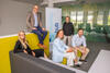 Die aktuelle Jury des Healthy Hub (von links) mit Fabienne Knaub (mhplus), Dr. Elmar Waldschmitt (BIG), Christina Bernards (SBK), Christiane Heidrich (BIG) und Dr. Florian Brandt (IKK Südwest). (©BIG direkt gesund/Stephan Schütze)